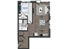 1 bedroom 1 bath Floor plan I 1 bedroom 1 bath Floor plan I at Maple View Flats, Washington