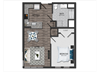 1 bedroom 1 bath Floor plan K 1 bedroom 1 bath Floor plan K at Maple View Flats, Washington, DC, 20020