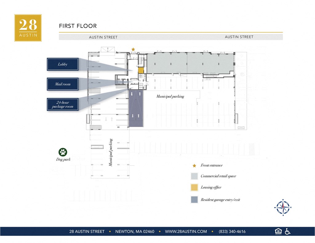 Map of Ground Level at 28 Austin St, Newton