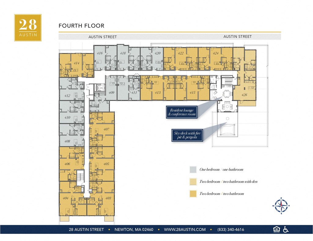 Map of Fourth Floor at 28 Austin St, Newton, Massachusetts