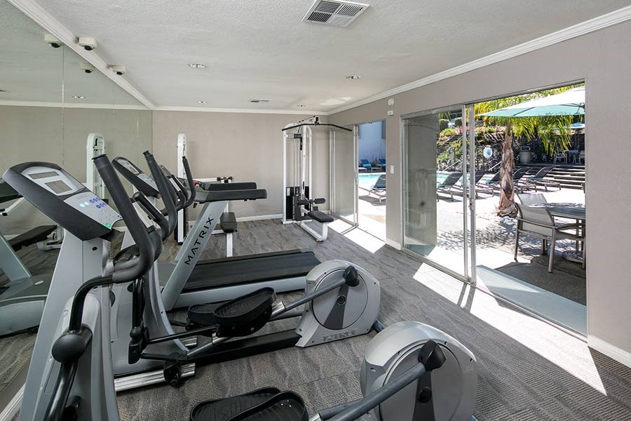 fitness center at Bayside Apartments in Pinole, CA