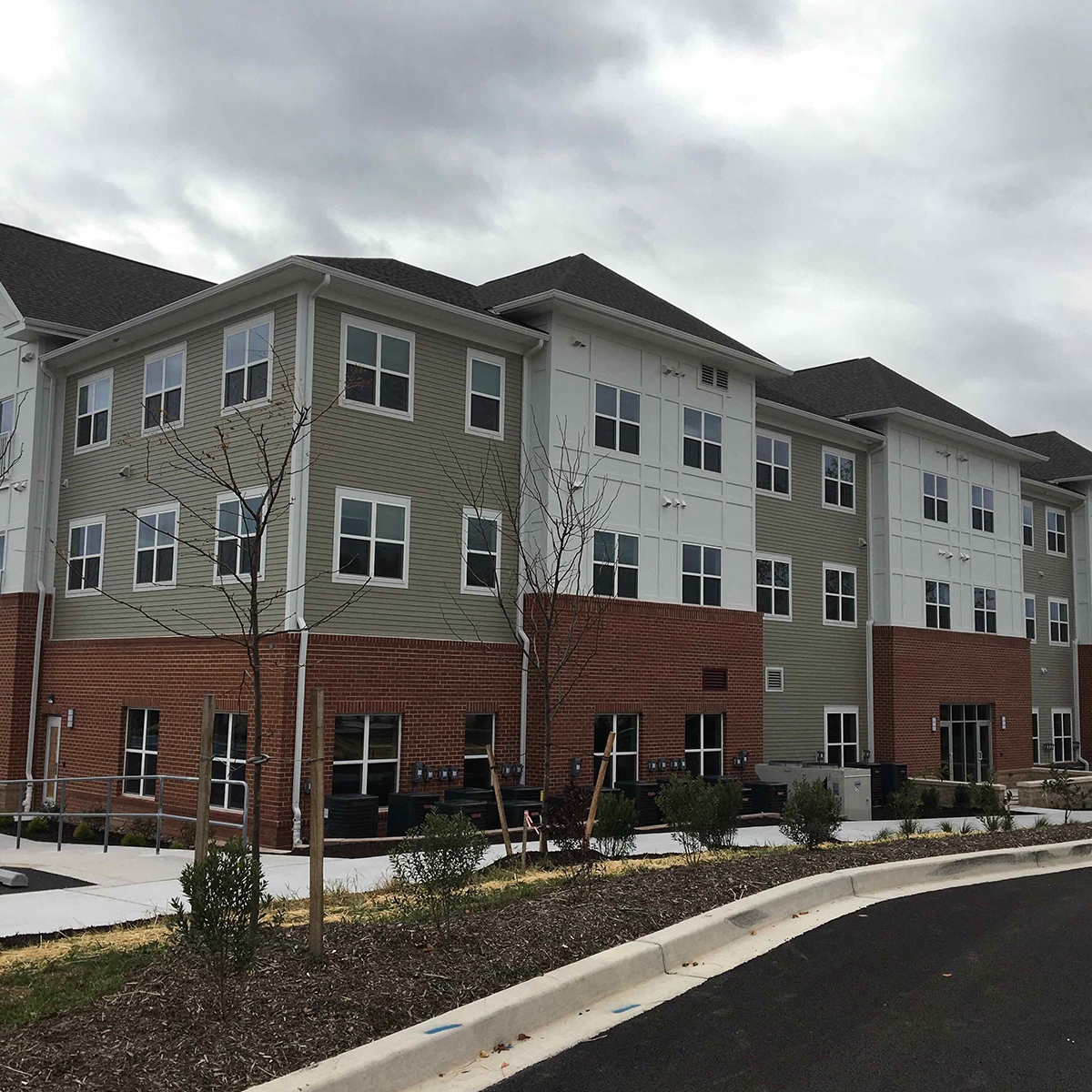 Exterior of building at corner view