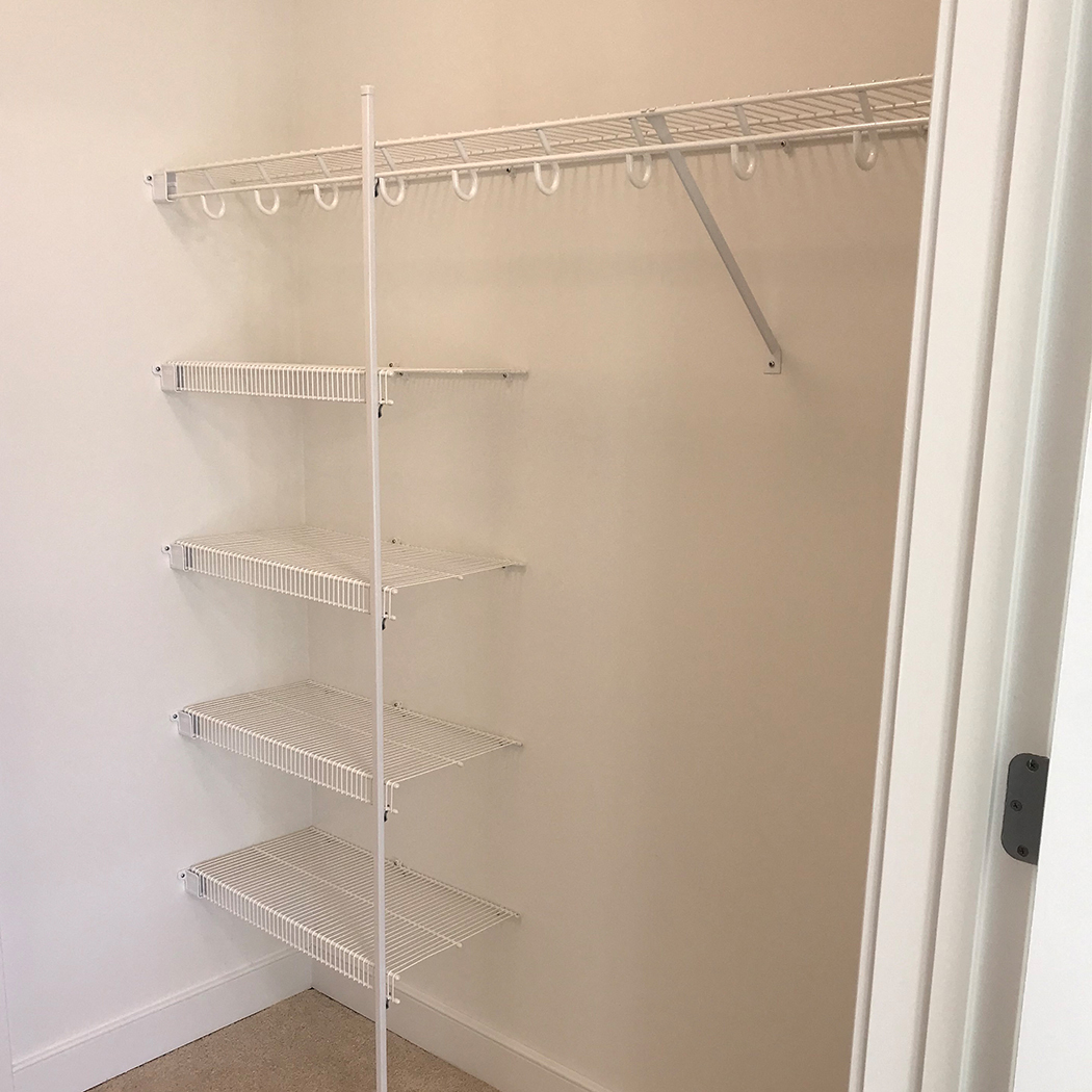 Walk-in closets with plenty of storage