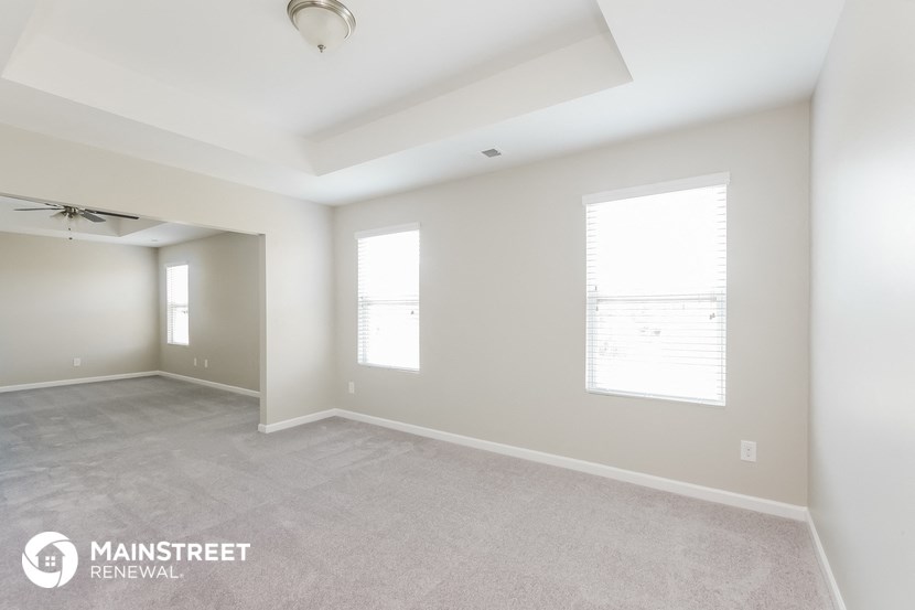the living room and dining room are spacious and clean