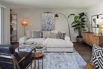 The Pointe Apartments Model Living Room