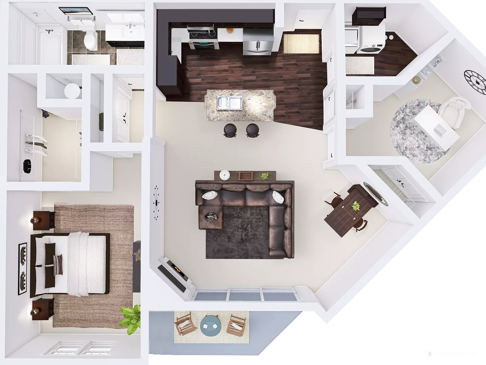 1 Bed, 1 Bath + Den (G)