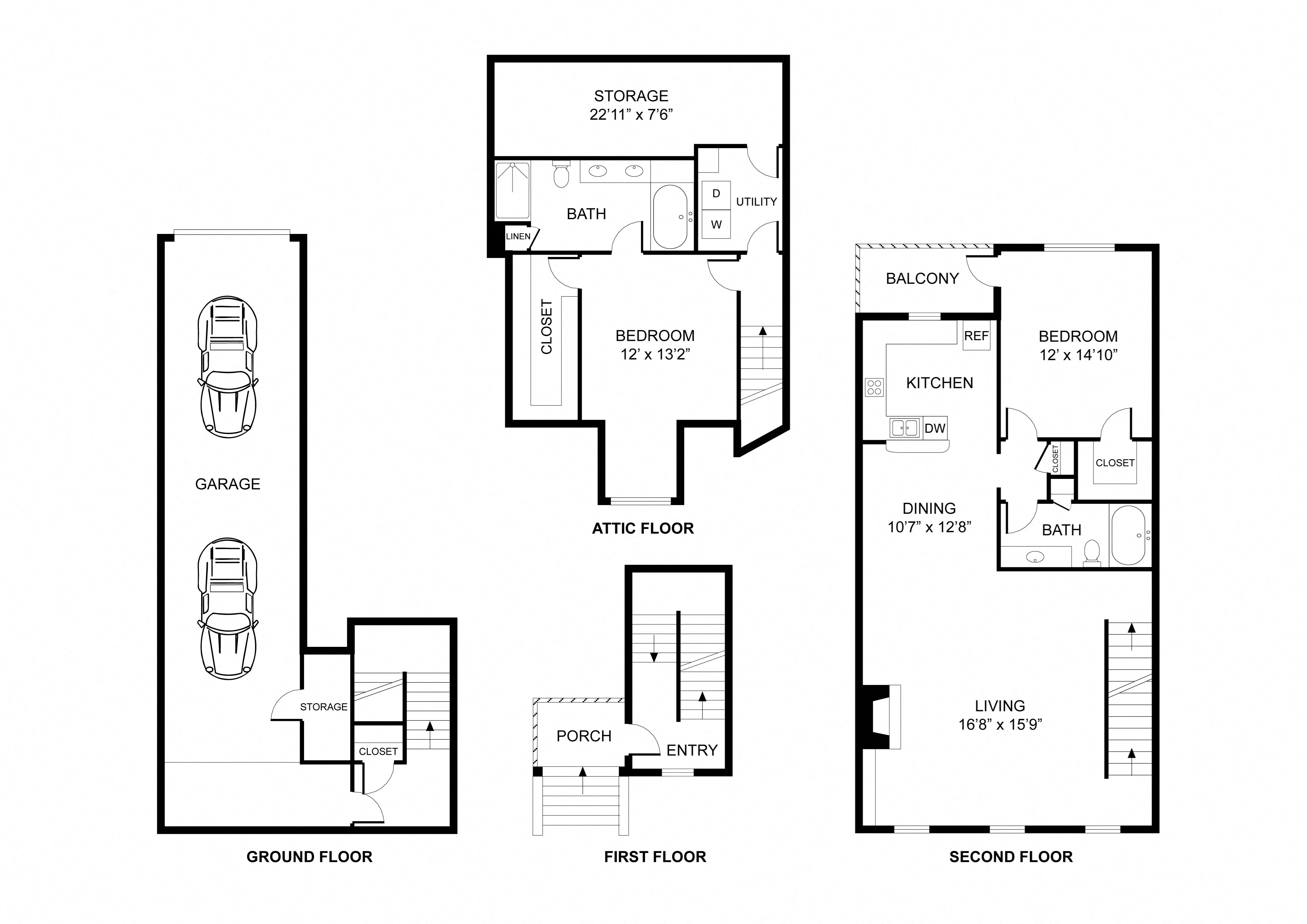 Two bedroom, two bathroom, town home,THE HARVARD floor plan, 1454 square feet. Two bedroom, two bathroom, town home, walk in closet, laundry room, hvac room, pantry, living room, kitchen.THE HARVARD floor plan, 1454 square feet.