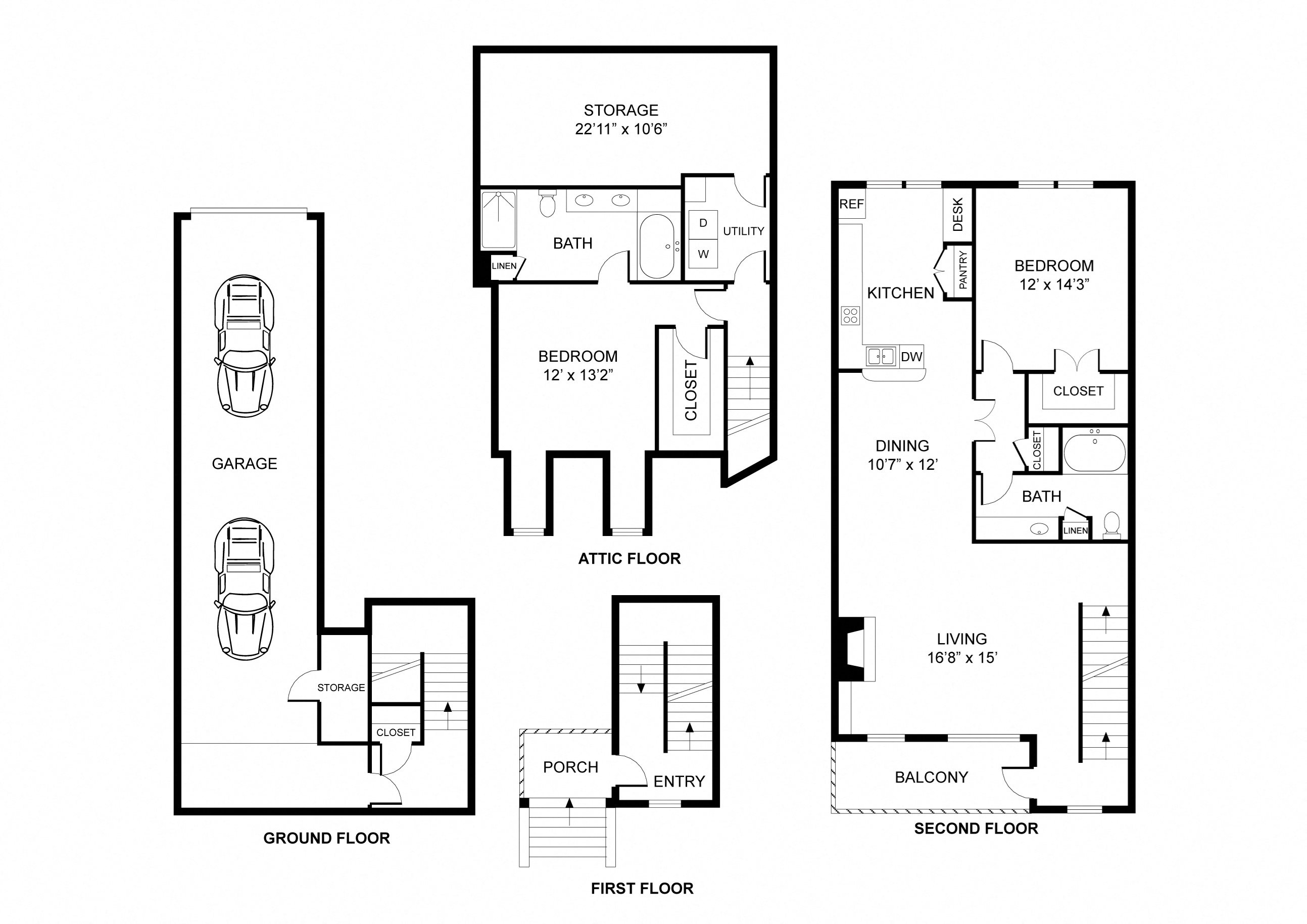 Two bedroom, two bathroom, THE WINDSOR floor plan, 1508 square feet. Two bedroom, two bathroom, walk in closets, laundry room, hvac room, pantry, living room, kitchen THE WINDSOR floor plan, 1508 square feet.