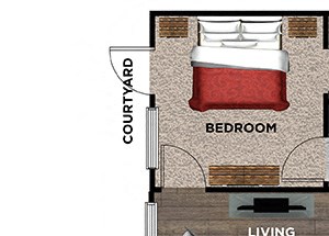 1 BR / 1 BA - B1A