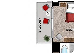 1 BR / 1 BA - C1