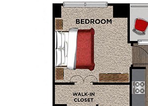 2 BR / 2 BA - E2