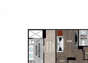 2 BR / 2.5 BTH, DEN - P10