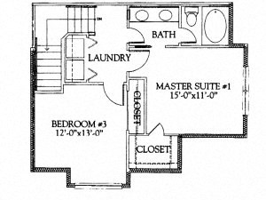 Trieste three bedroom two bathroom town home with two car garage floor plan Trieste three bedroom two bathroom town home with two car garage floor plan