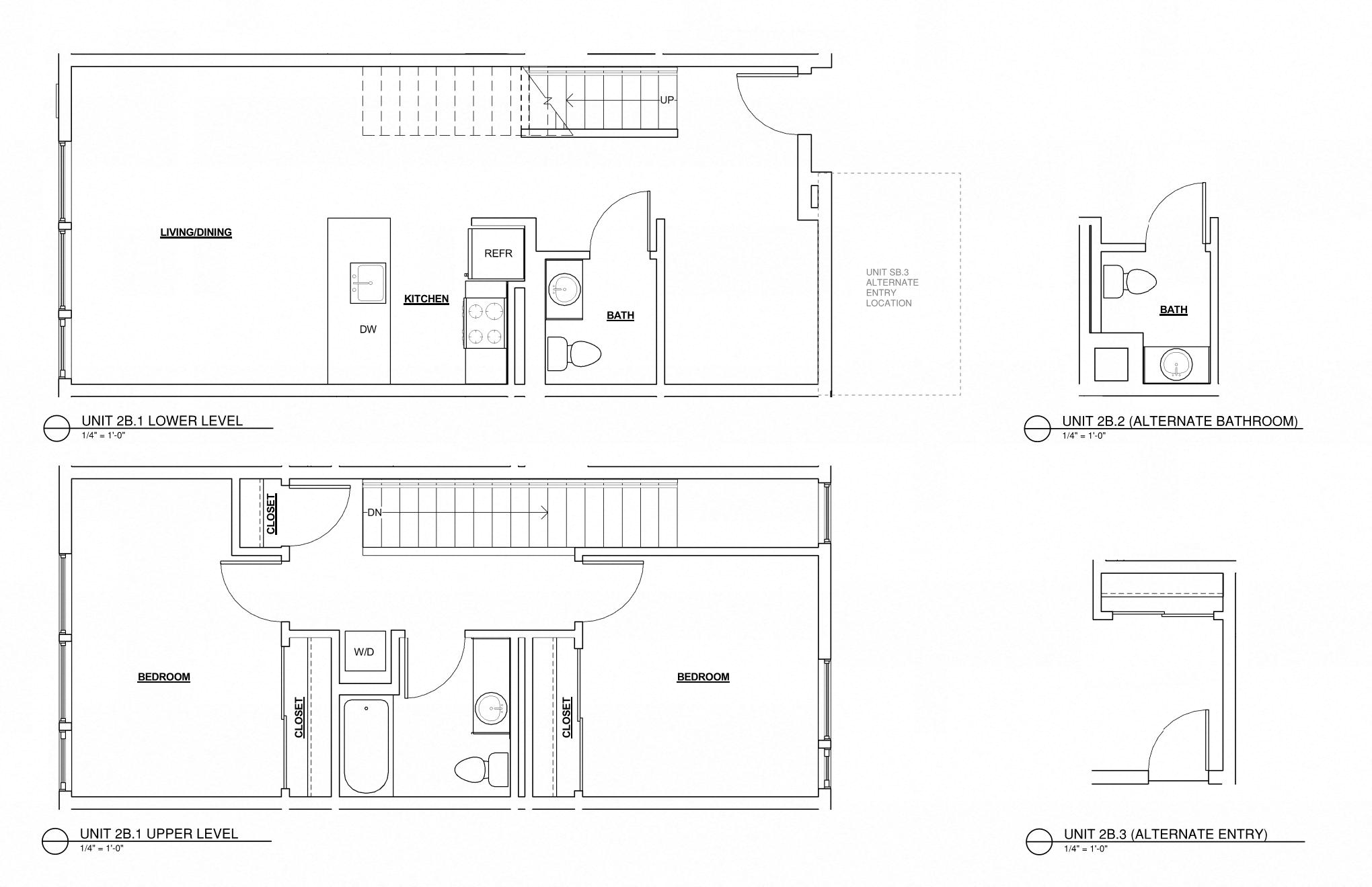 2 Bed 1.5 Bath Townhome 1162