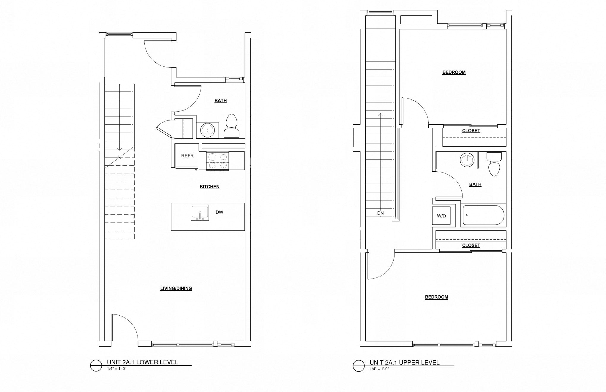 2 Bed 1.5 Bath Townhome 1146
