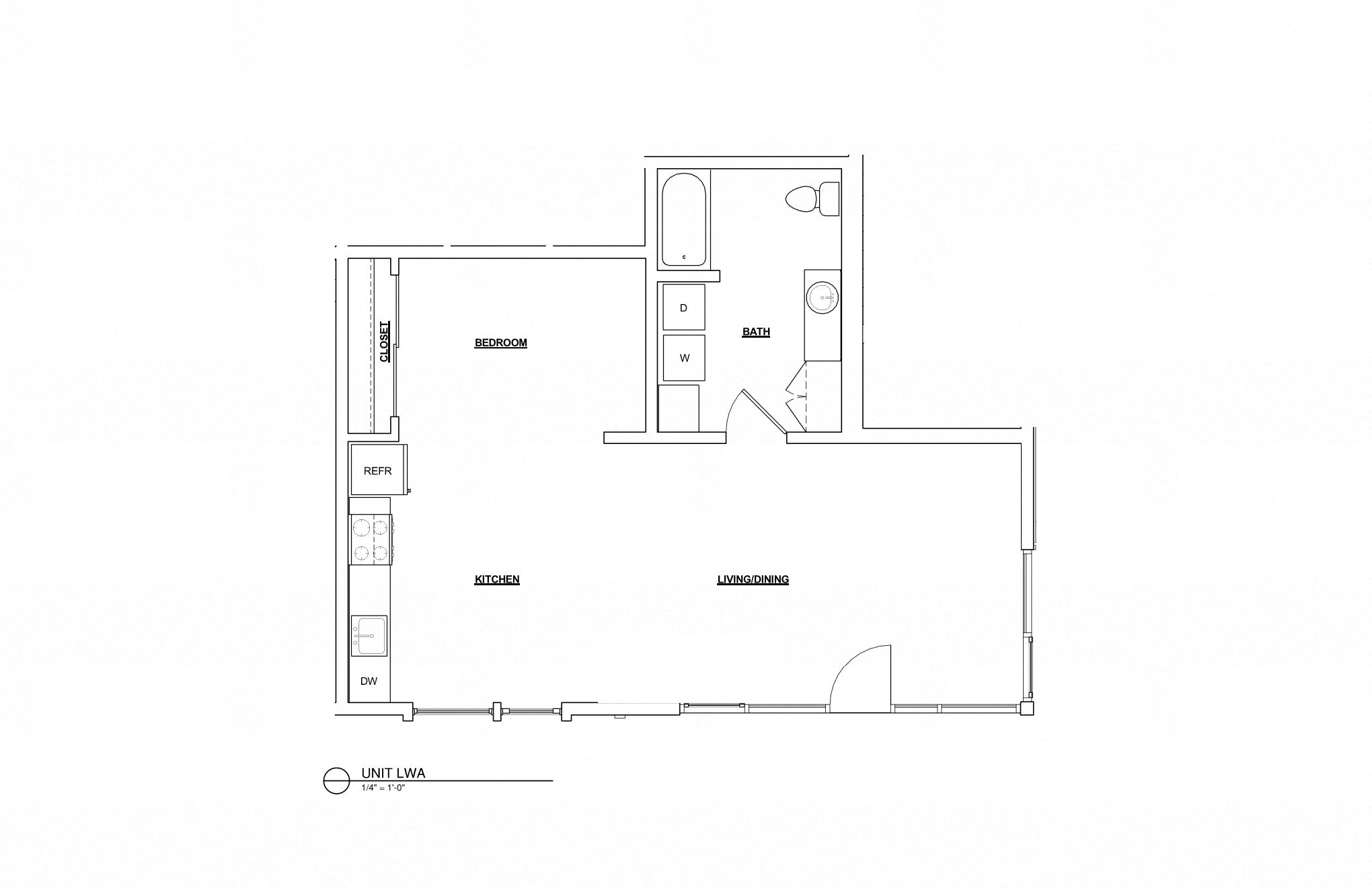 1 Bed 1 Bath Live/Work 763