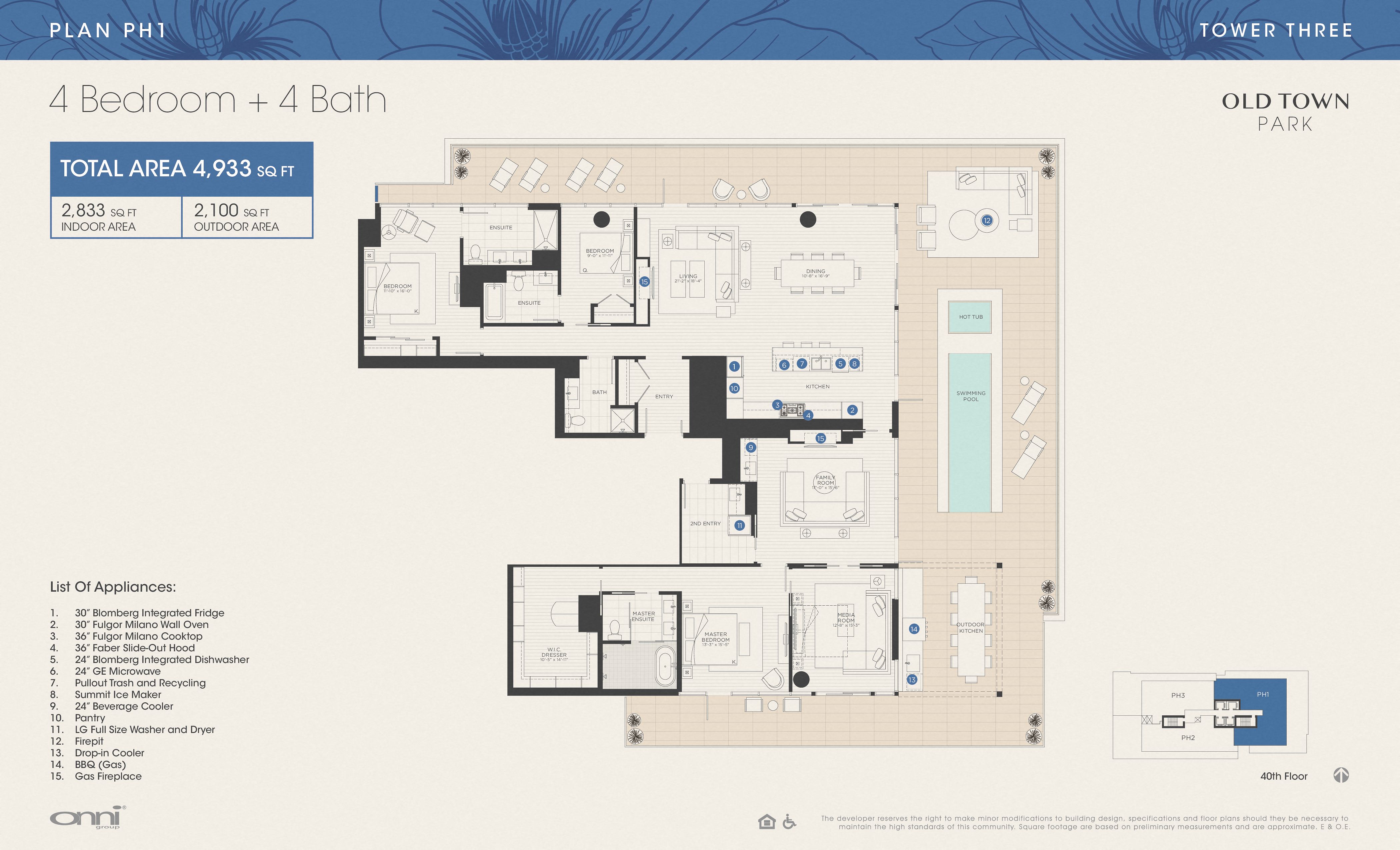 Plan PH1 - Tower THREE