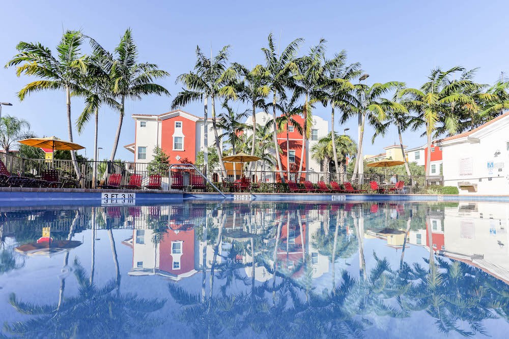 stunning pool at East Village Apartments