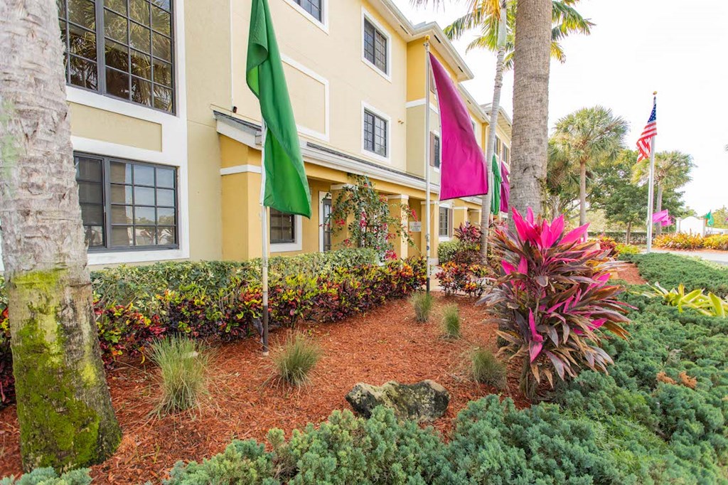 welcoming atmosphere outside Highland Gardens II