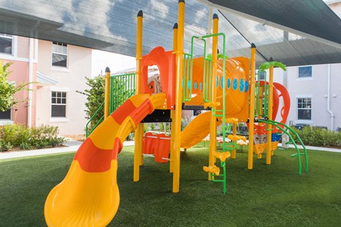 covered modern playground at Oakland Park