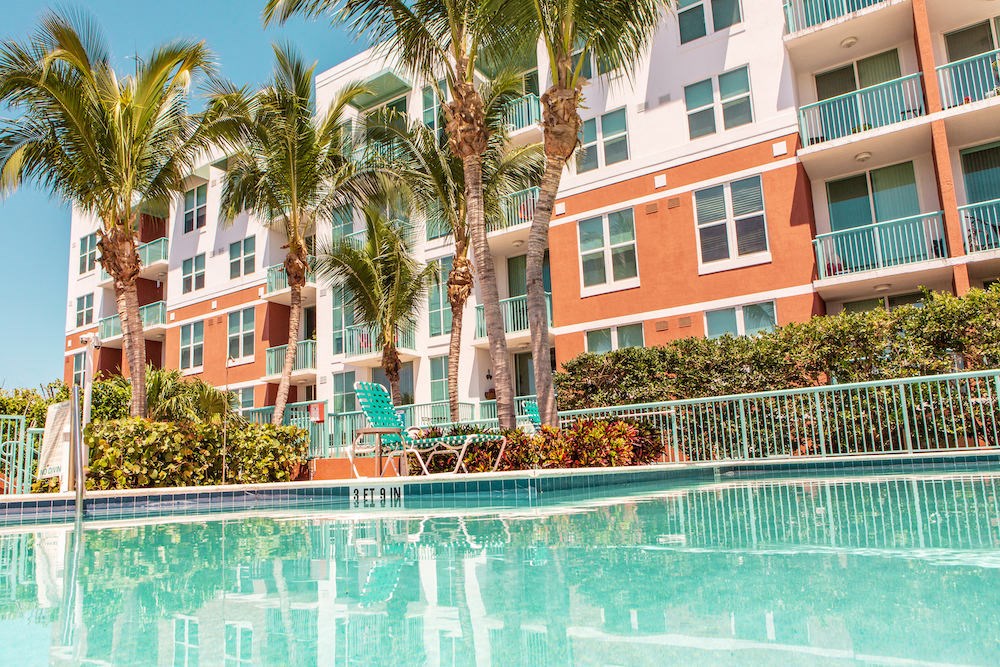 sparkling resort-style pool