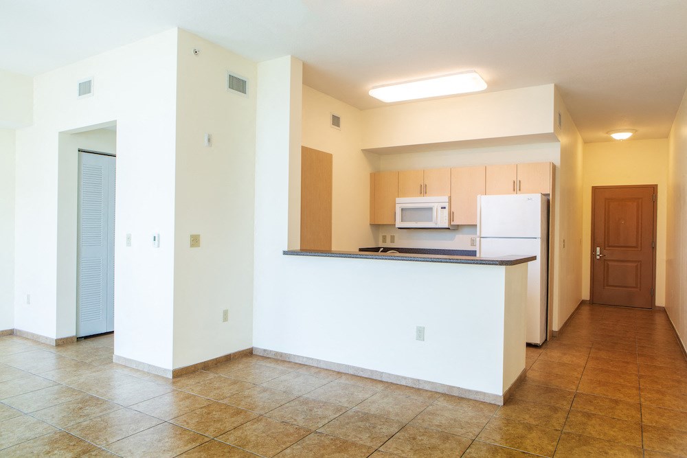 spacious floor plans with tile flooring