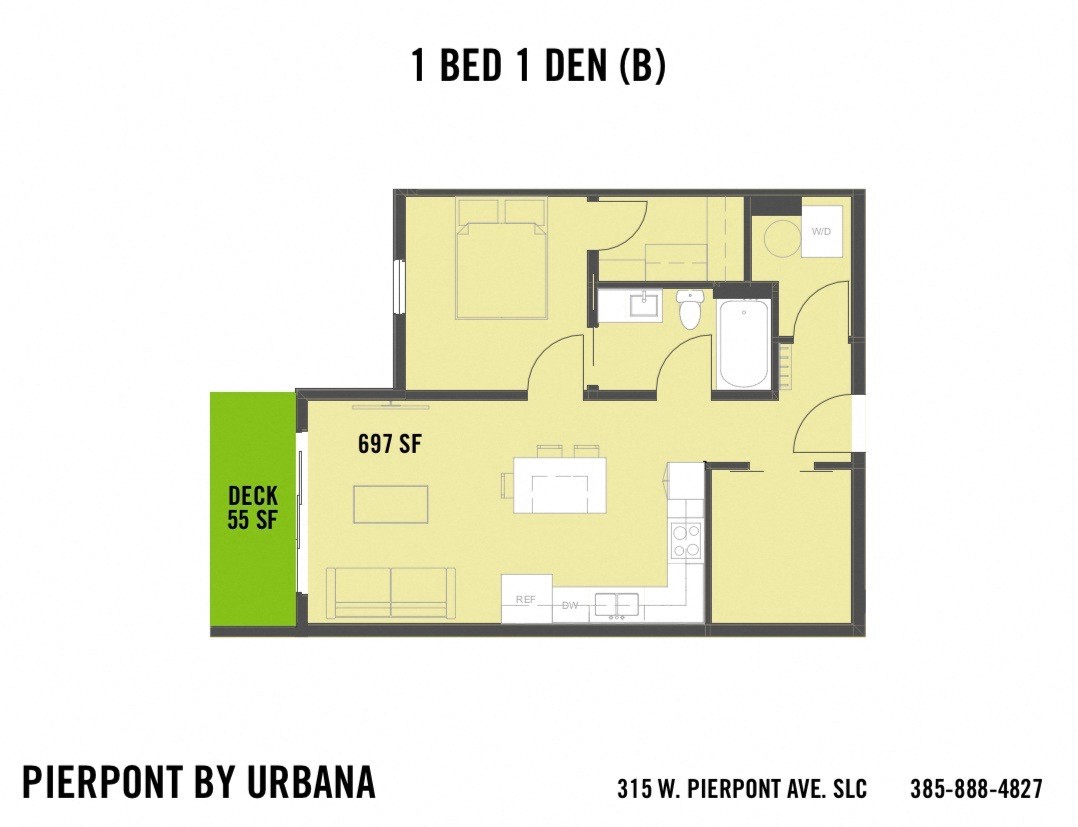 1 BED 1 DEN (B)