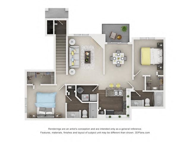 2 Bed 2 Bath- Juniper Floor Plan 2 Bed 2 Bath- Juniper Floor Plan at The Villages at Canterfield, Illinois