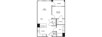 Traditional 1x1 703-859 SF
