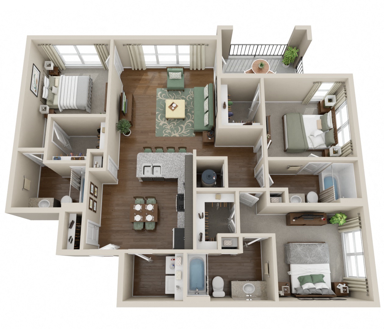 3 Bedroom, 3 Bath