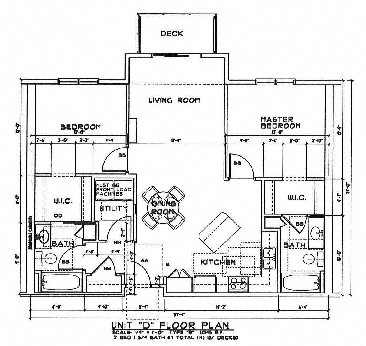 2 Bedroom 1.75 Bath + Fireplace