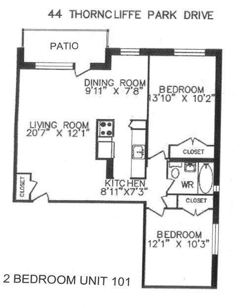 44 Thorncliffe Park Drive 1-2 Beds Apartment for Rent - Photo Gallery 13