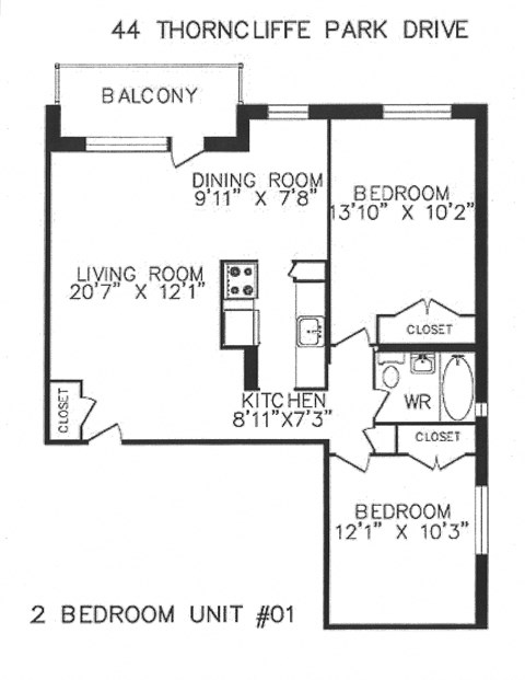 44 Thorncliffe Park Drive 1-2 Beds Apartment for Rent - Photo Gallery 16