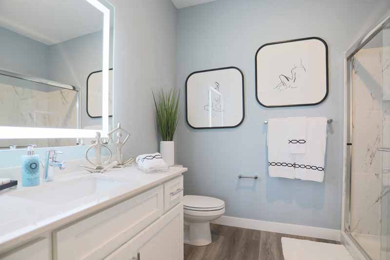 a bathroom with a toilet and a sink and a mirror