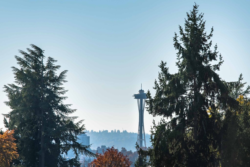 a view of the stratosphere tower in the city