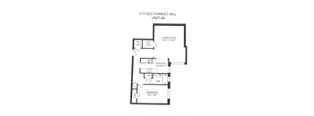 1 bedroom, 1 bathroom, no balcony