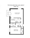 1 bedroom, 1 bathroom, with balcony
