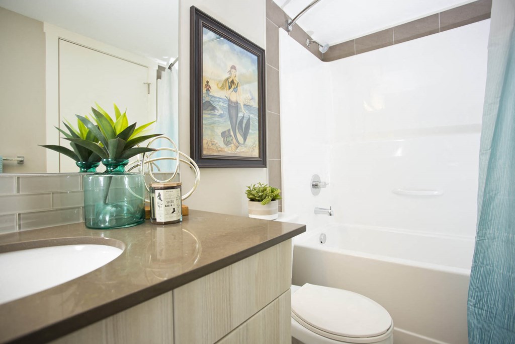 a bathroom with a sink and a toilet and a shower