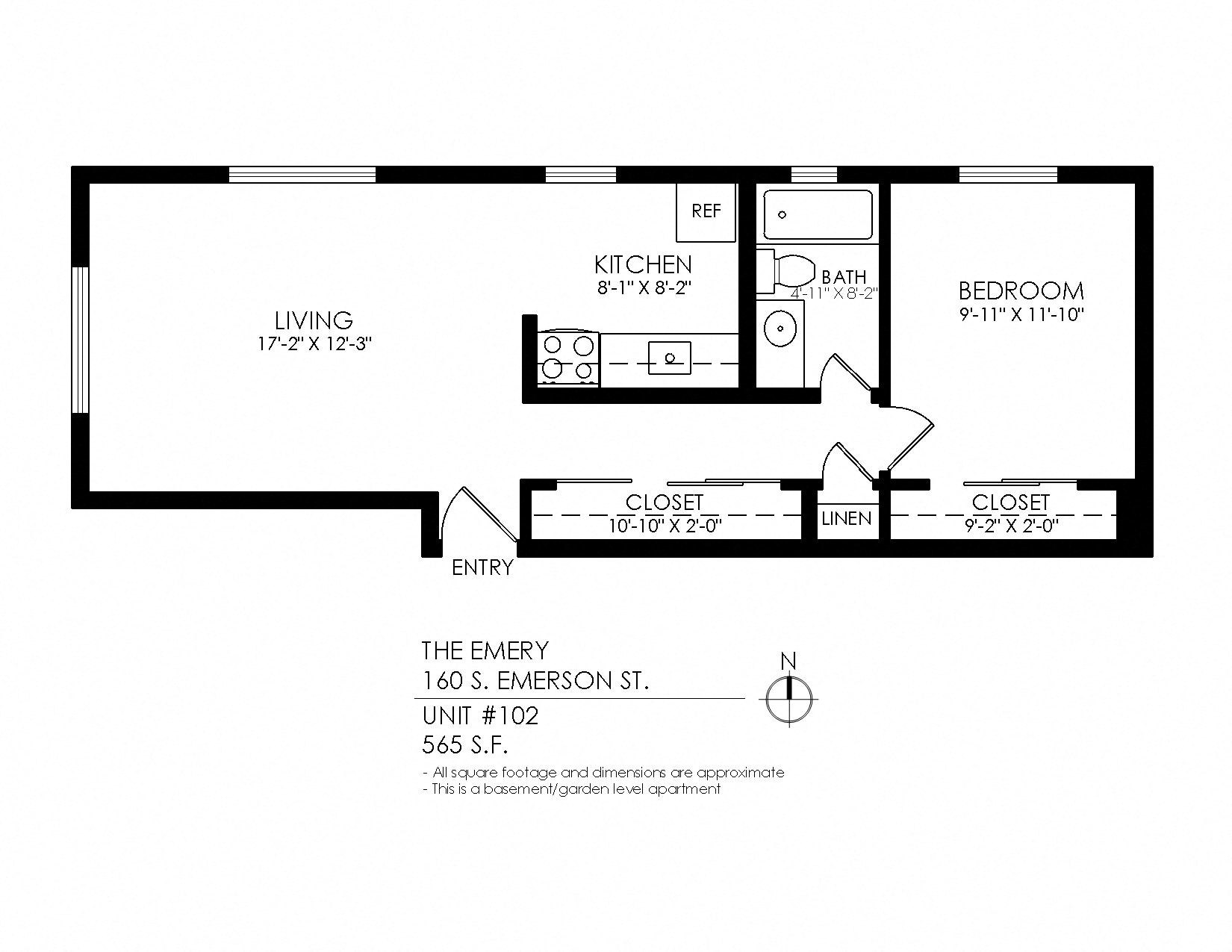 1 Bedroom, 1 Bathroom