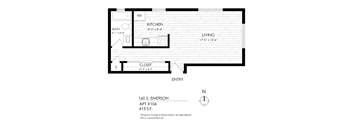 Studio floorplan