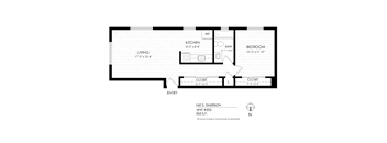 1 bedroom floorplan