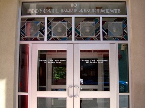 The entrance to Eddy Gate Park Apartments is shown.