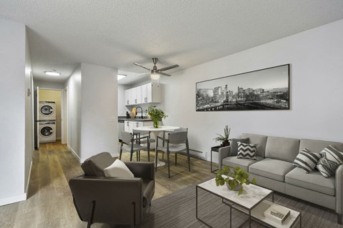 Living Room at Capri Apartments, Washington, 98043