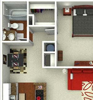 Apartments for Rent in North Richland Hills, Texas 76180 One bedroom, one bathroom with private patio in TX 76180