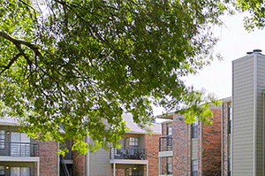 Court Yards with Grills and lush green landscaping