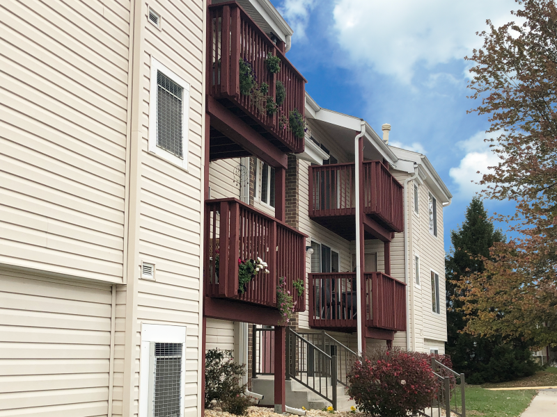 the view of our apartments from the street