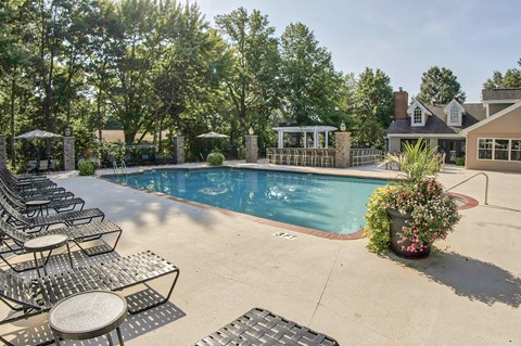 the swimming pool at our apartments