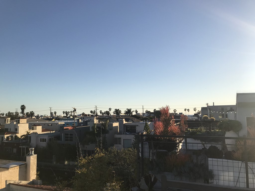 the view of the city from our balcony