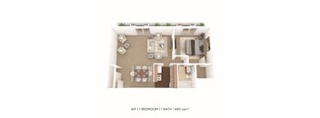 One Bedroom-690 sqft
