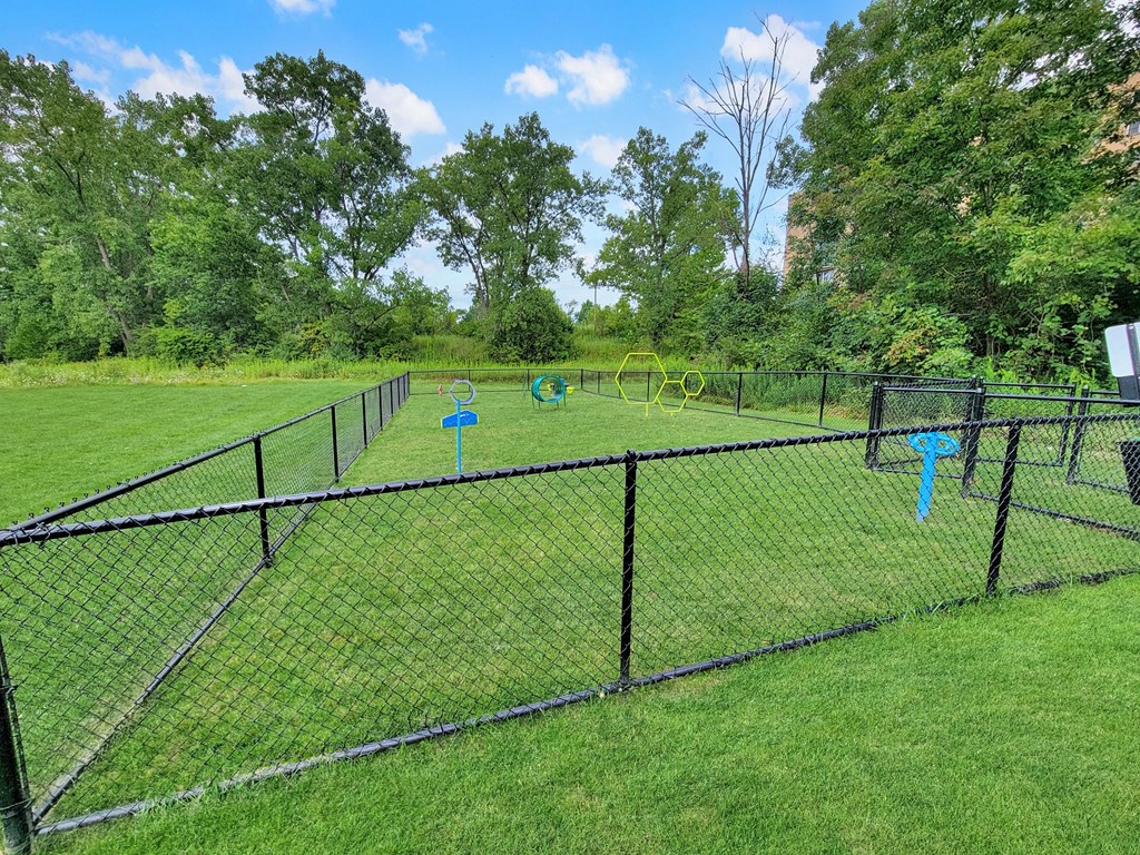 a chain link fence with frisbees on it in a field